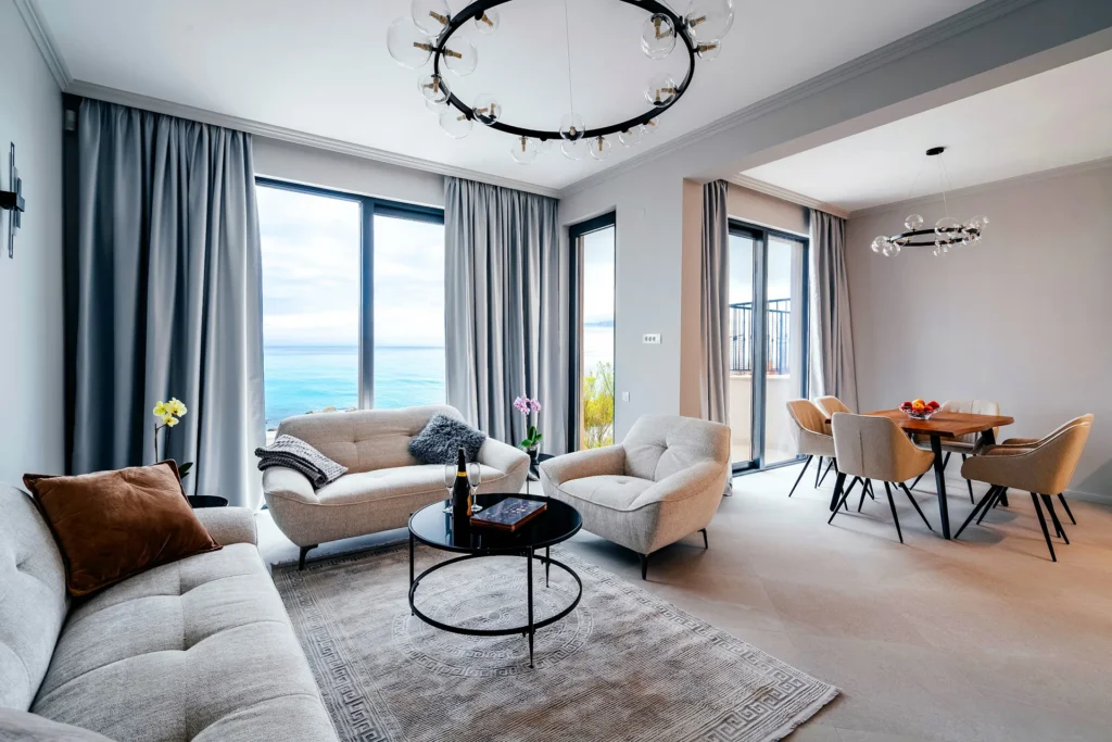 Poljana Olive Homes Residence Montenegro sea view guest room